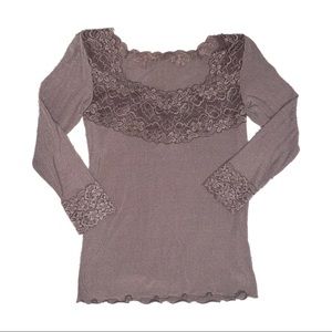 Vintage lace 3/4 sleeve Blouse